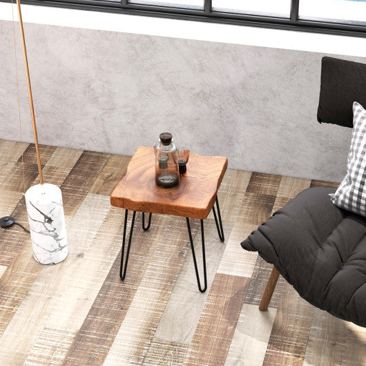 Square Reclaimed Recycled Teak Wood End Table