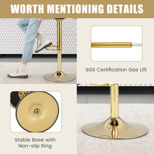 Swivel Barstool with Woven Back Set of 2 for Kitchen Island Cafe-Gray