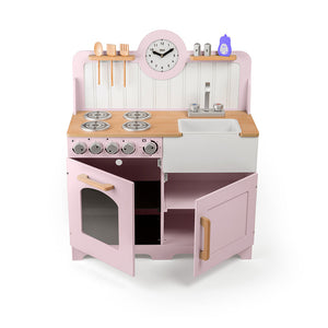 Country Play Kitchen (Pink) by Bigjigs Toys US