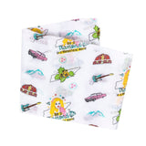 Gift Set: Tennessee Baby Muslin Swaddle Blanket and Burp Cloth/Bib Combo (Floral) by Little Hometown
