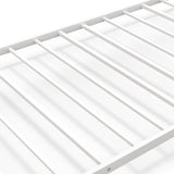 Low Profile Twin Over Twin Metal Bunk Bed with Full-length Guardrails-White