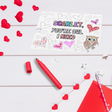 Personalized Coloring Puzzle: Valentine's Day Themes by Creative Crayons Workshop