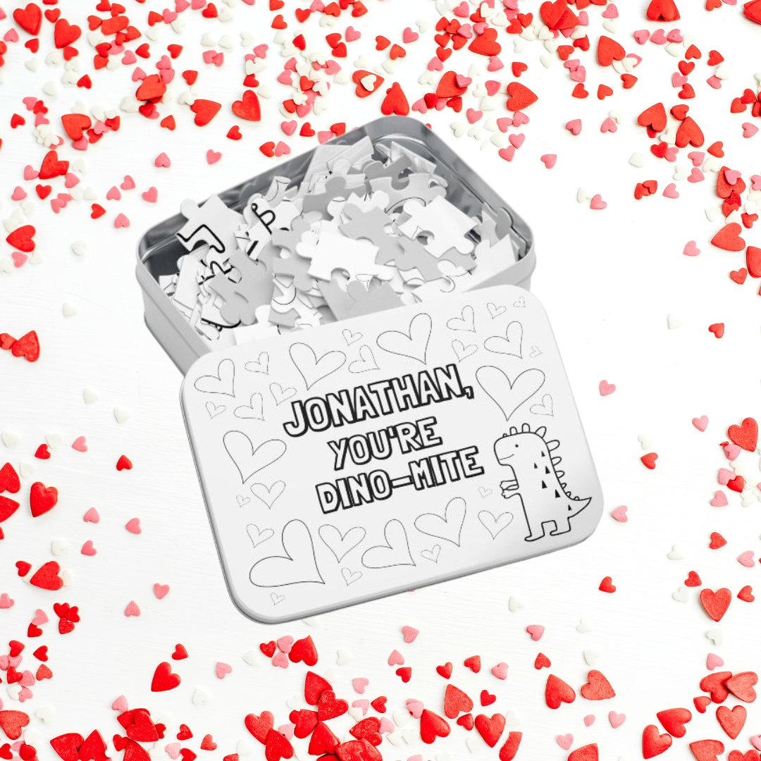 Personalized Coloring Puzzle: Valentine's Day Themes by Creative Crayons Workshop