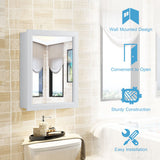 Wall Mounted Adjustable Medicine Storage Mirror Cabinet