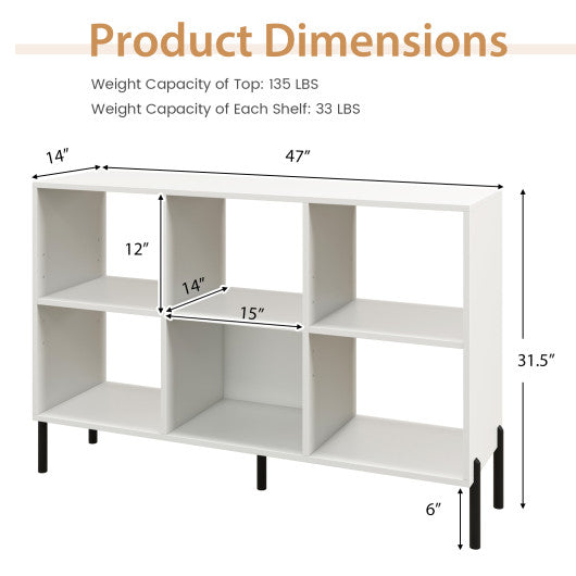 Open-Back Bookshelf with Drawer for Study-White