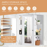 Bathroom Cabinet Single Door Shelves Wall Mount Cabinet