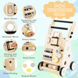 Wooden Baby Walker with Height Adjustable Handles