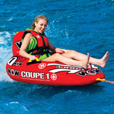 WOW Sports 1 Person Coupe Cockpit Towable Water Tube and Lounge Chair (15-1020) by Jupiter Gear