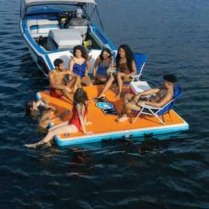 WOW Sports 8'x8'x6" Drop Stitch Vacation Station Dock with Deckpad by Jupiter Gear