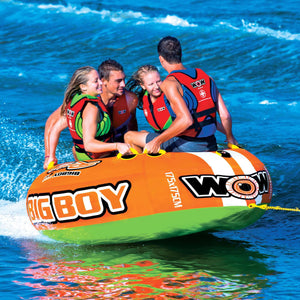 WOW Sports Big Boy Racing 1-4 Person Towable Water Tube For Pool and Lake by Jupiter Gear