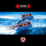 WOW Sports Zig Zag 1 Person Steerable and Towable Water Tube For Pool and Lake by Jupiter Gear