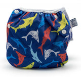 Sharks Nageuret Reusable Swim Diaper, Adjustable 0-3 Years or 2-5 Years by Beau & Belle Littles