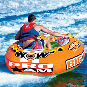 WOW Sports Big Boy Racing 1-4 Person Towable Water Tube For Pool and Lake by Jupiter Gear