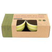 4 Small Bowls with Spoon set-Green by Peterson Housewares & Artwares