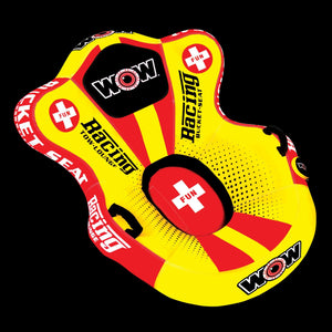 WOW Sports Bucket Seat 1 Person Towable Water Tube and Lounge Chair (14-1090) by Jupiter Gear