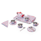 Spotted Tea Set in a Case by Bigjigs Toys US