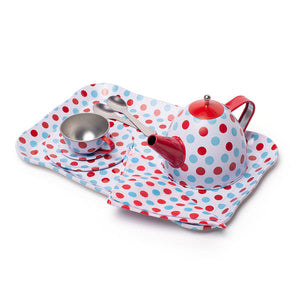 Spotted Tea Set in a Case by Bigjigs Toys US