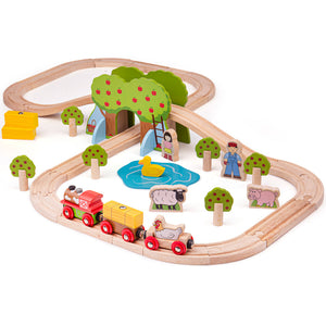 Farm Train Set by Bigjigs Toys US