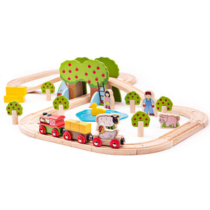 Farm Train Set by Bigjigs Toys US