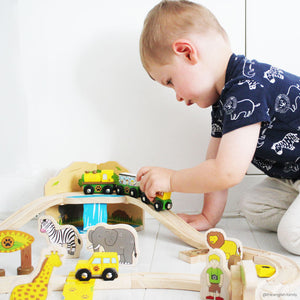 Safari Train Set by Bigjigs Toys US