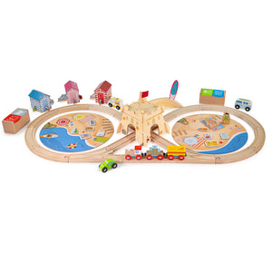 Coastal Clean Up Train Set by Bigjigs Toys US