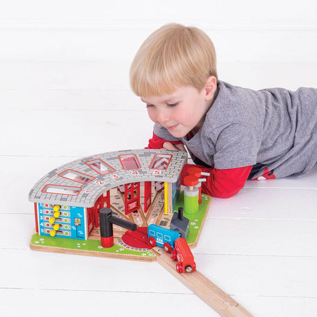 Five Way Engine Shed by Bigjigs Toys US
