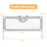 Vertical Lifting Baby Bedrail Guard with Lock-Gray