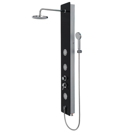 59 Inch Tempered Glass Shower Panel with Hand Shower