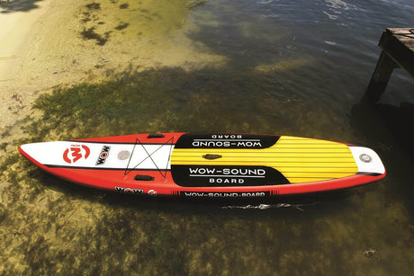 WOW Sports WOW-SOUNDBOARD SUP Stand Up Inflatable Paddleboard with WOW-SOUND Buoy (21-3010) by Jupiter Gear