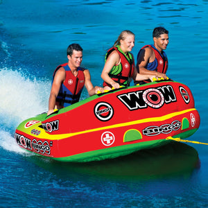 WOW Sports Bingo 1-3 Person Towable Water Tube For Pool and Lake (14-1070) by Jupiter Gear