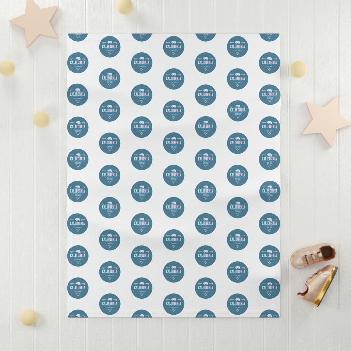 Aiden's Corner California Printed Soft Fleece Baby Blanket