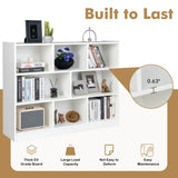3-Tier Open Bookcase 8-Cube Floor Standing Storage Shelves Display Cabinet-White