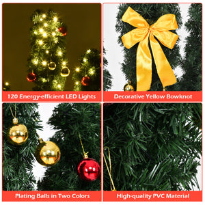 6 Feet Artificial Cactus Christmas Tree with LED Lights