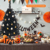 3 Feet Unlit Artificial Christmas Halloween Mini Tree with Plastic Stand-Black
