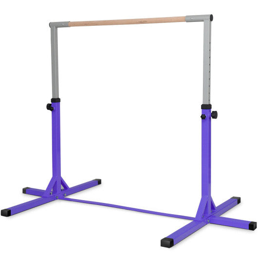 Adjustable Gymnastics Horizontal Bar for Kids-Purple