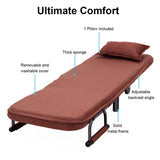 Convertible Folding Leisure Recliner Sofa Bed-Coffee