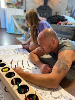 Father's Day Coloring Tablecloth by Creative Crayons Workshop