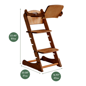 Growing Chair for Babies – Kitchen Helper Tower - Chocolate
