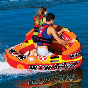 WOW Sports Bingo 2 Person Towable Water Tube For Pool and Lake (14-1060) by Jupiter Gear