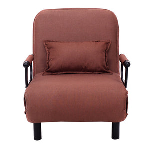 Convertible Folding Leisure Recliner Sofa Bed-Coffee