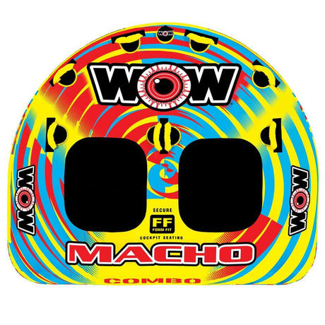 WOW Sports Macho 2 Person Towable Water Tube For Pool and Lake (16-1010) by Jupiter Gear