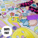 Easter Coloring Tablecloth by Creative Crayons Workshop