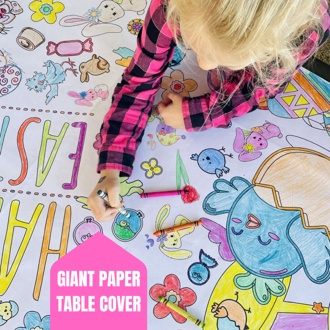 Easter Coloring Tablecloth by Creative Crayons Workshop