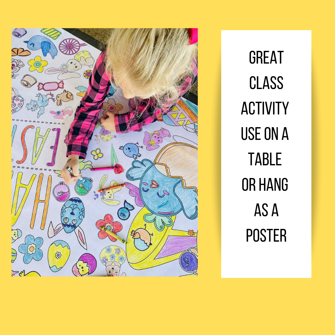 Easter Coloring Tablecloth by Creative Crayons Workshop