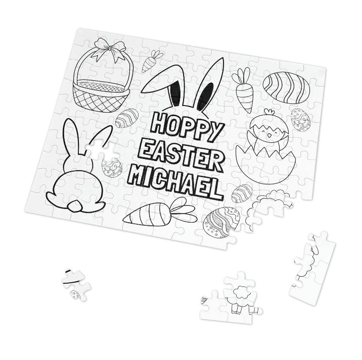 Personalized Coloring Puzzle: Easter Theme by Creative Crayons Workshop