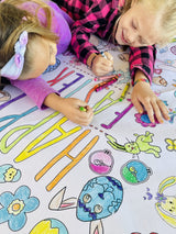 Easter Coloring Tablecloth by Creative Crayons Workshop