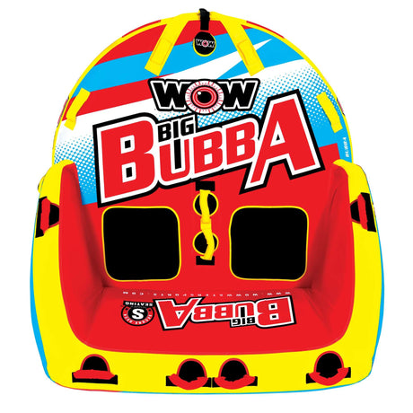 WOW Sports Big Bubba Hi Vis 2 Person Towable Water Tube For Pool and Lake by Jupiter Gear