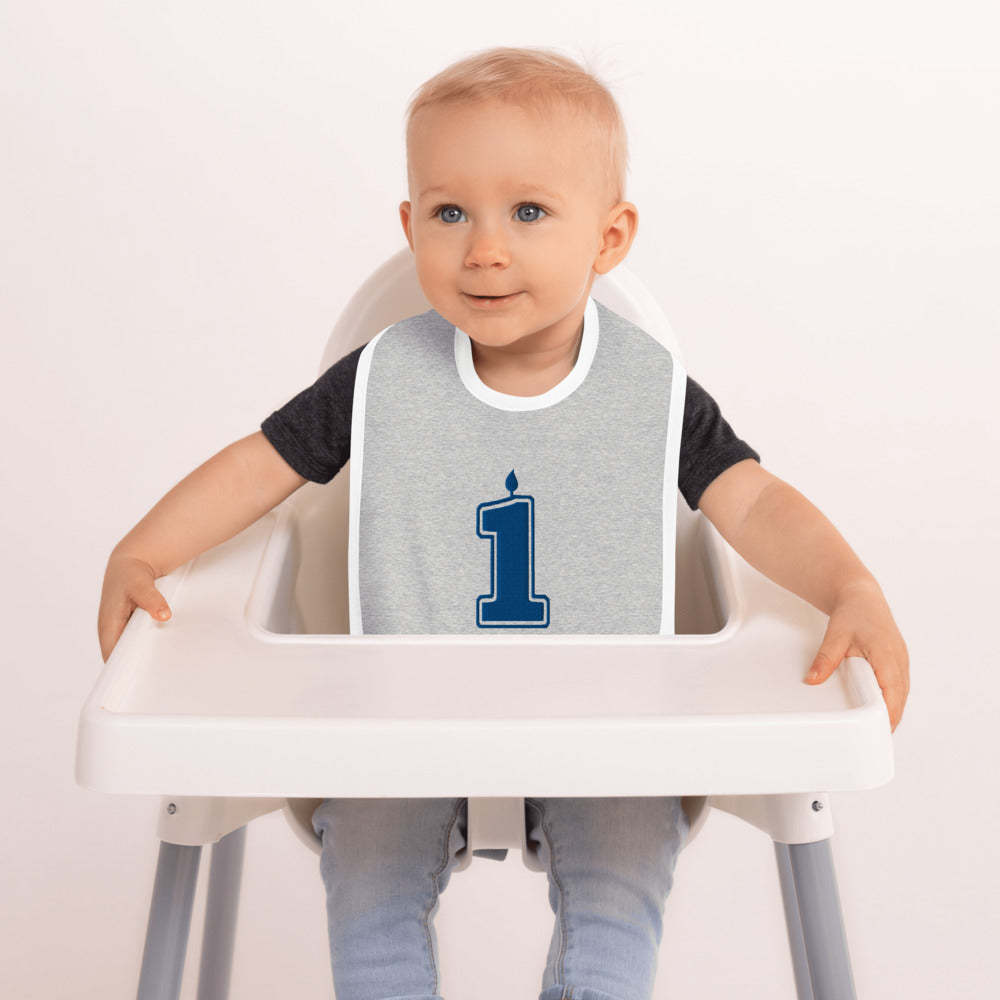 Aiden's Corner Embroidered Baby 1st Birthday Bib