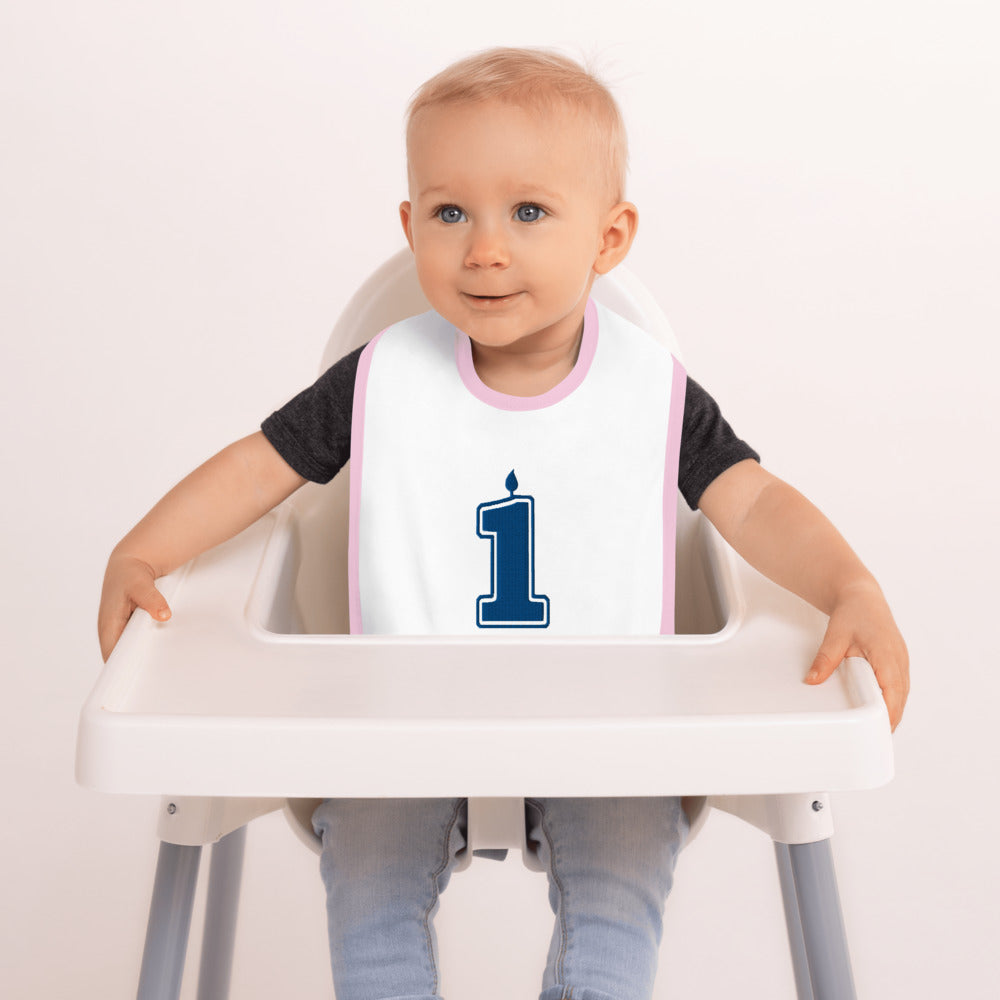 Aiden's Corner Embroidered Baby 1st Birthday Bib