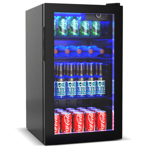 120 Can Beverage Mini Refrigerator with Glass Door